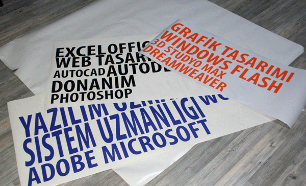 Folyo Yazı Kesim 3 folyo kesim cam yazilari sticker etiket